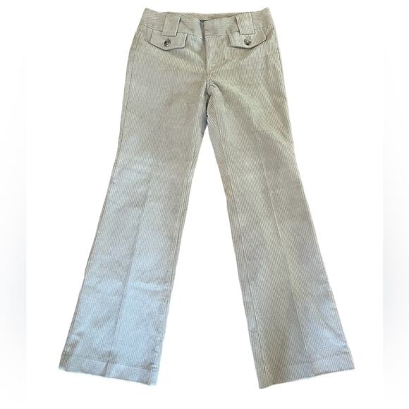 Y2K Banana Republic Tan Corduroy Wide Leg Preppy Academia Flare Pants Trousers 2 - Picture 1 of 4